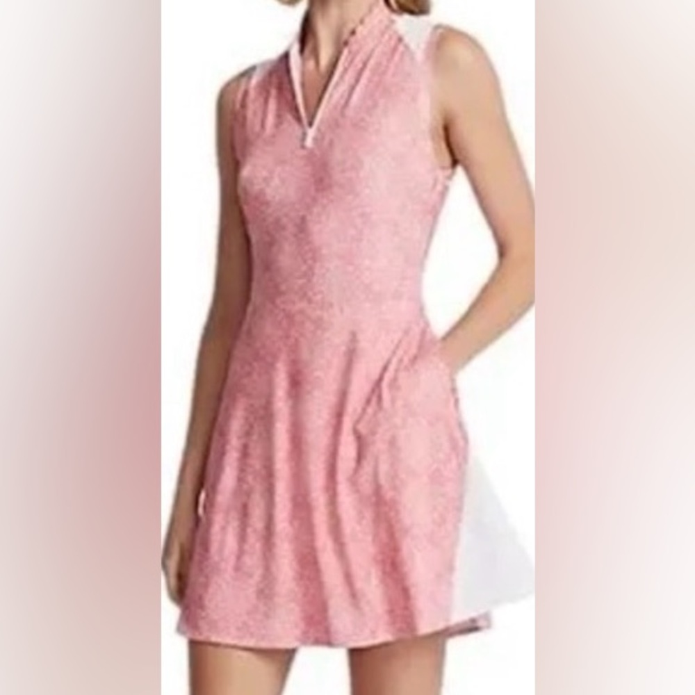 RLX Ralph Lauren Dress for Golf/Tennis/Pickleball Size M Pink/Peach Floral - Picture 3 of 16